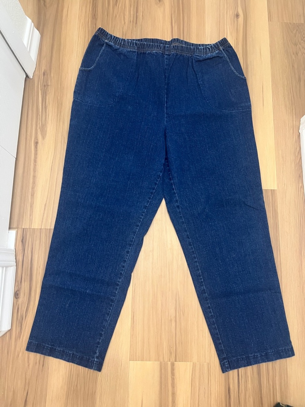 croft & barrow Dark Blue Elastic Waist Stretch Denim Pants